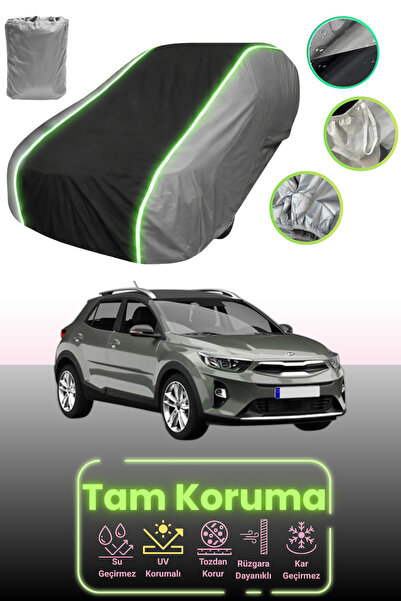 Dokaca Neo غطاء حماية للسيارة متوافق مع كيا تونيك قماش مجدّل باللون الرمادي و...