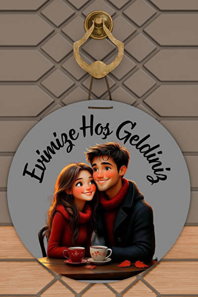 Dormot طباعة رقمية حديثة 30×30 زوجان، عاشقان، زوجان يشركان في شرب القهوة، زخر...