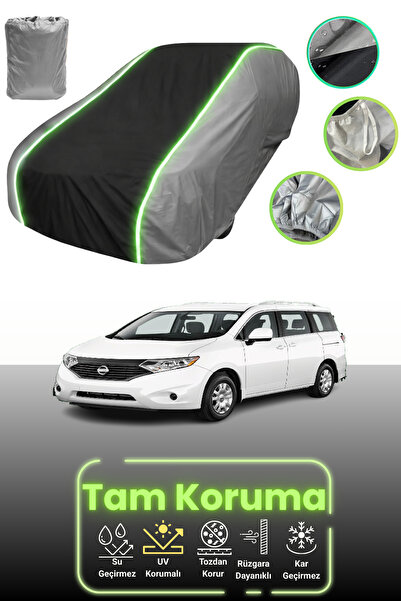 Dokaca Neo غطاء حماية للسيارة باللون الرمادي والأسود والرمادي النيون قماش مجدّل متوافق مع نيسان كويست