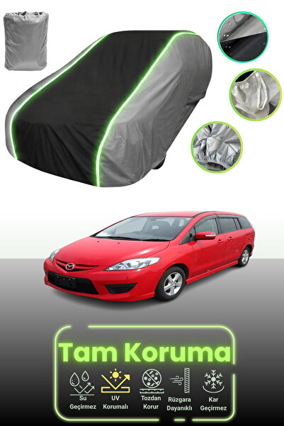 Dokaca Neo غطاء حماية للسيارة باللون الرمادي والأسود والرمادي النيون قماش مجد...