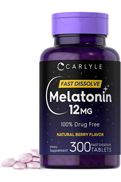 Carlyle ميلاتونين 12 ملغ سريع الذوبان 300 قرص