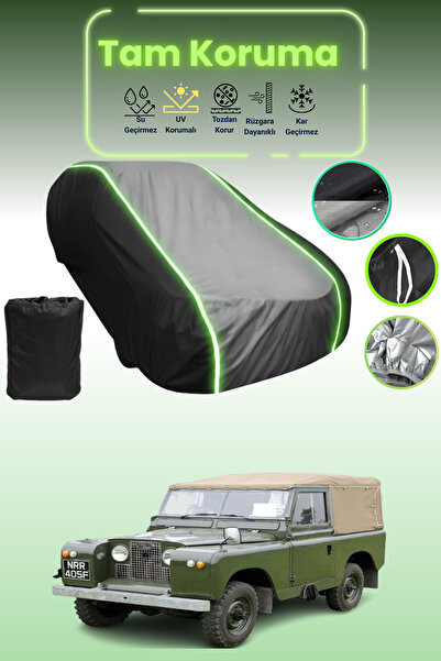 Dokaca Neo غطاء حماية متوافق مع سيارة لاند روفر سيريز 2A باللون الأسود_الرماد...