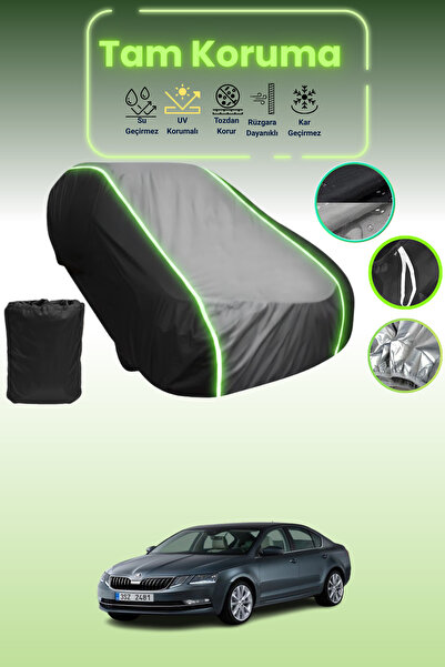 Dokaca Neo غطاء حماية متوافق مع سيارة سكودا أوكتافيا قماش مجدّل باللون الأسود...