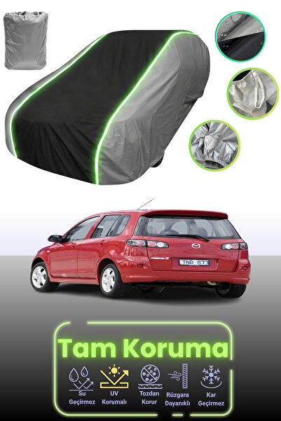 Dokaca Neo غطاء حماية للسيارة باللون الرمادي والأسود والرمادي النيون قماش مجد...