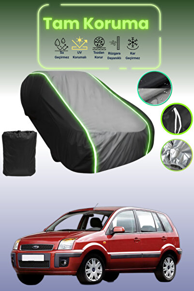 Dokaca Neo غطاء حماية متوافق مع سيارة فورد فيوجن قماش مجدّل باللون الأسود_الر...