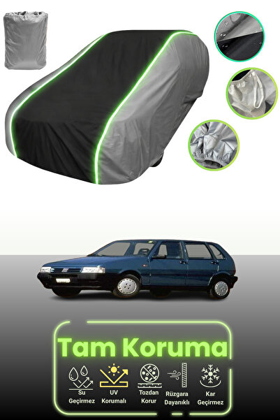 Dokaca Neo غطاء حماية للسيارة باللون الرمادي والأسود والرمادي النيون قماش مجد...