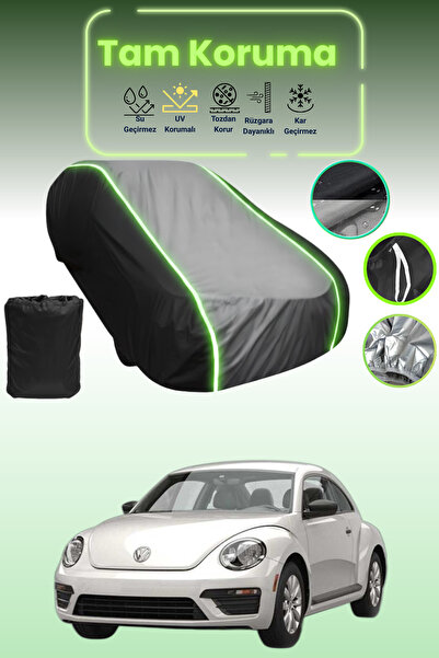 Dokaca Neo غطاء حماية متوافق مع سيارة فولكس فاجن نيو بيتل قماش مجدّل باللون ا...