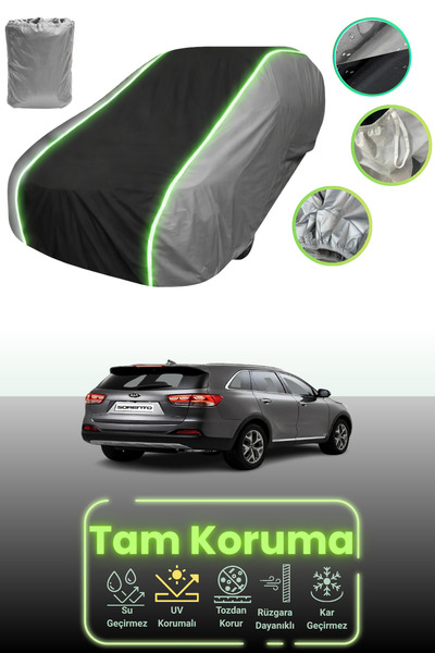 Dokaca Neo غطاء حماية للسيارة باللون الرمادي والأسود والرمادي النيون قماش مجد...