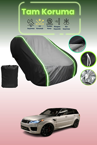 Dokaca Neo غطاء حماية متوافق مع سيارة لاند روفر رينج روفر سبورت Hst قماش مجدّل باللون الأسود_الرمادي_الأسود النيون من 2019 إلى 2021