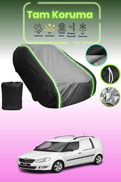 Dokaca Neo غطاء حماية متوافق مع سيارة سكودا براكتيك قماش مجدّل باللون الأسود_...