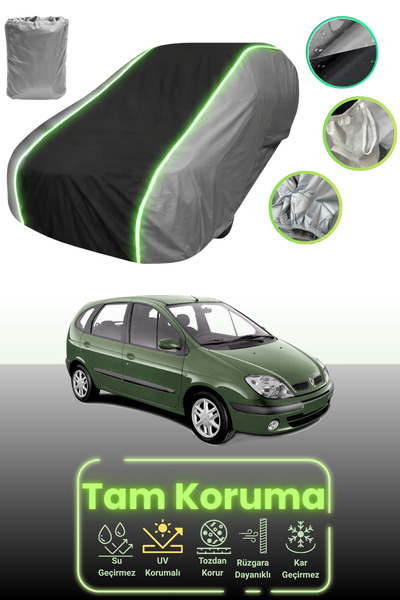 Dokaca Neo غطاء حماية للسيارة باللون الرمادي والأسود والرمادي النيون قماش مجد...