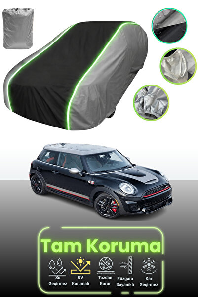 Dokaca Neo غطاء حماية للسيارة باللون الرمادي والأسود والرمادي النيون قماش مجد...