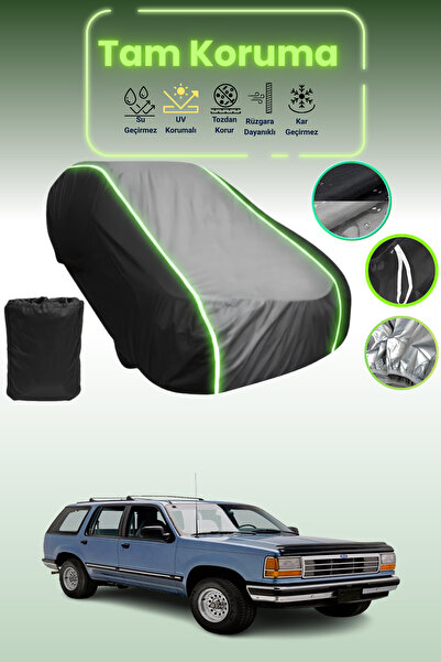 Dokaca Neo غطاء حماية متوافق مع سيارة فورد إكسبلورر قماش مجدّل باللون الأسود_...