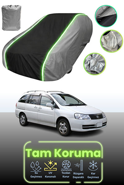 Dokaca Neo غطاء حماية للسيارة باللون الرمادي والأسود والرمادي النيون قماش مجدّل متوافق مع نيسان برايري