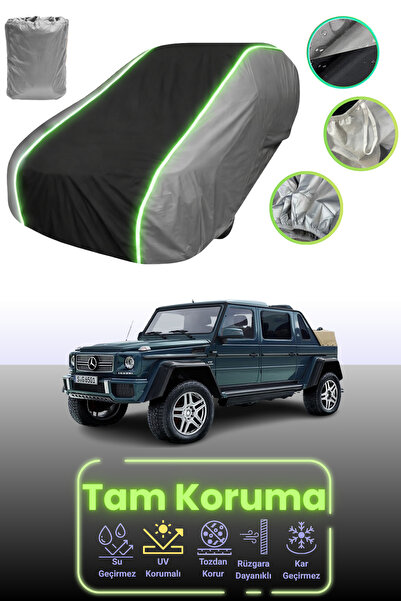 Dokaca Neo غطاء حماية للسيارة باللون الرمادي والأسود والرمادي النيون قماش مجد...