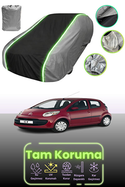 Dokaca Neo غطاء حماية للسيارة باللون الرمادي والأسود والرمادي النيون قماش مجد...