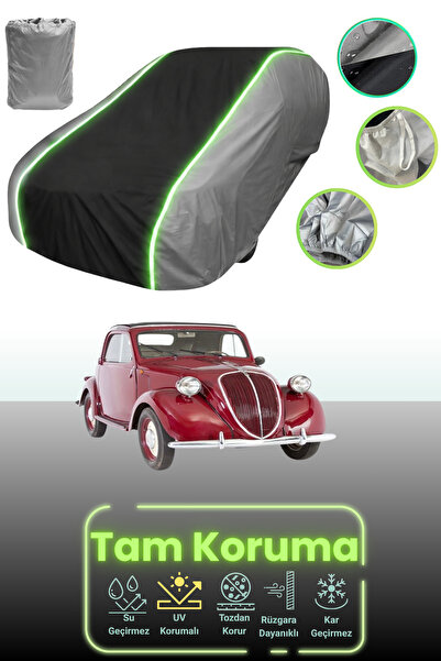 Dokaca Neo غطاء حماية للسيارة باللون الرمادي والأسود والرمادي النيون قماش مجدّل فيات 500 توبولينو 1936 - 1948