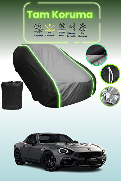 Dokaca Neo Black_Grey_Black Neon Corded Fabric Fiat 124 Abarth Spider 2017 - ...