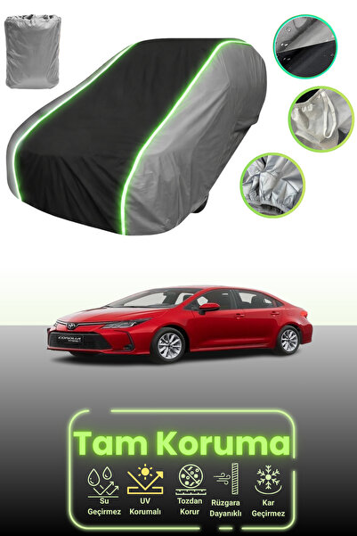 Dokaca Neo غطاء حماية للسيارة باللون الرمادي والأسود والرمادي النيون قماش مجد...