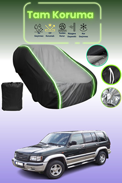 Dokaca Neo غطاء حماية متوافق مع سيارة ايسوزو تروبر قماش مجدّل باللون الأسود_ا...