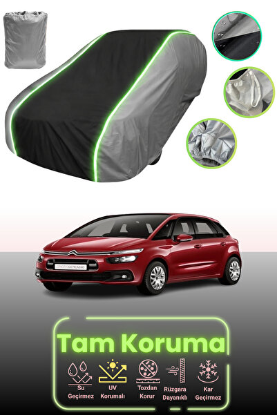 Dokaca Neo غطاء حماية للسيارة باللون الرمادي والأسود والرمادي النيون قماش مجد...