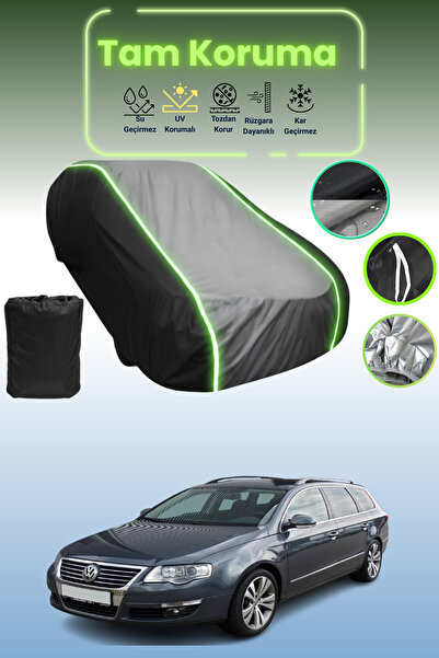 Dokaca Neo Black_Grey_Black Neon Corded Fabric Volkswagen Passat Variant 2005...