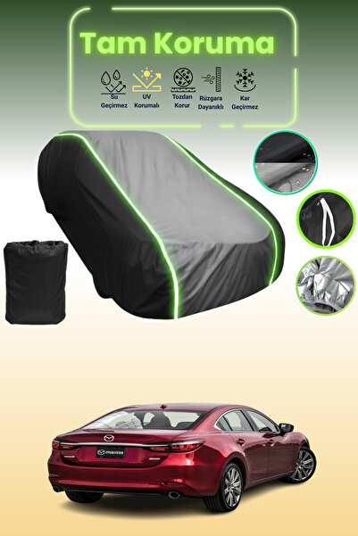 Dokaca Neo غطاء حماية متوافق مع سيارة مازدا أتينزا قماش مجدّل باللون الأسود_ا...