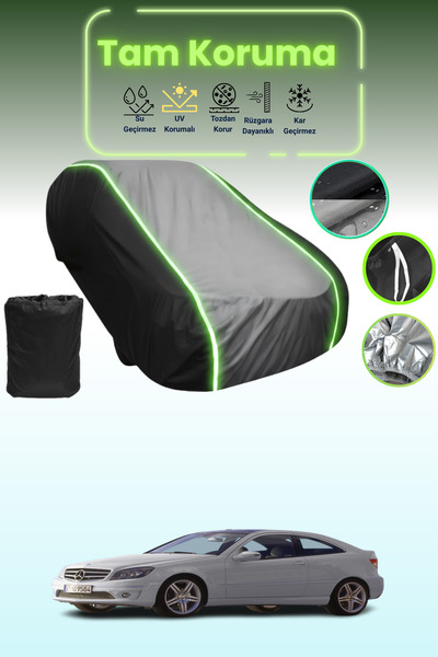 Dokaca Neo غطاء حماية متوافق مع سيارة مرسيدس سي إل سي (دبليو203) 2008 - 2011 باللون الأسود_الرمادي_الأسود النيون