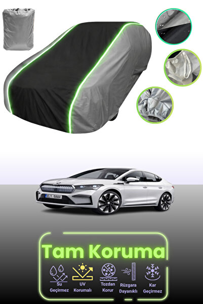 Dokaca Neo غطاء حماية للسيارة باللون الرمادي والأسود والرمادي النيون قماش مجد...