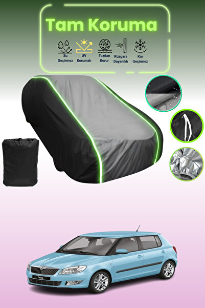 Dokaca Neo غطاء حماية متوافق مع سيارة سكودا فابيا 2007 - 2014 باللون الأسود_ا...