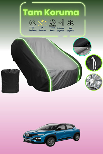 Dokaca Neo غطاء حماية متوافق مع سيارة رينو كيجر قماش مجدّل باللون الأسود_الرم...