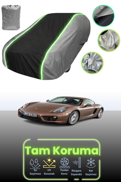 Dokaca Neo غطاء حماية للسيارة باللون الرمادي والأسود والرمادي النيون قماش مجد...