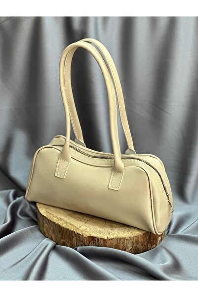 BENAHOLL حقيبة نسائية زومرا طويلة من الجلد الناعم حقيبة يد وكتف بسيطة-DN119 مينك