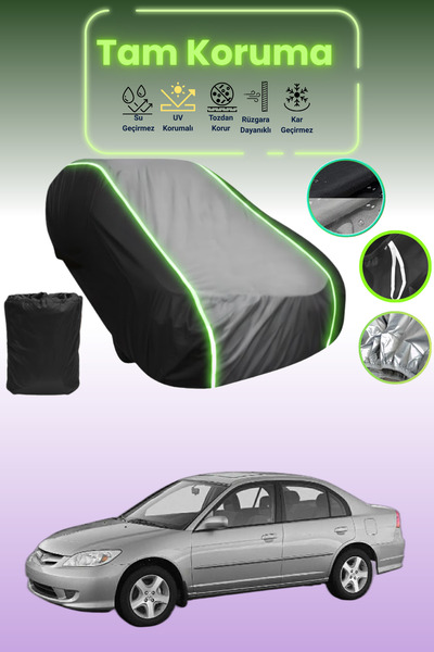 Dokaca Neo غطاء حماية متوافق مع سيارة هوندا سيفيك سيدان قماش مجدّل باللون الأ...