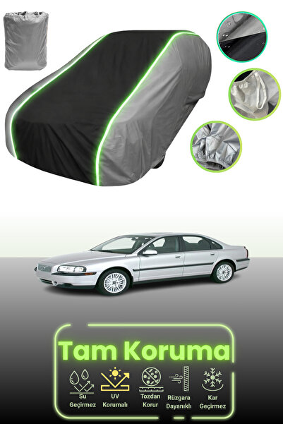 Dokaca Neo Grey.Black.Grey Neon Corded Fabric Volvo S80 1998 - 2003 Compatibl...