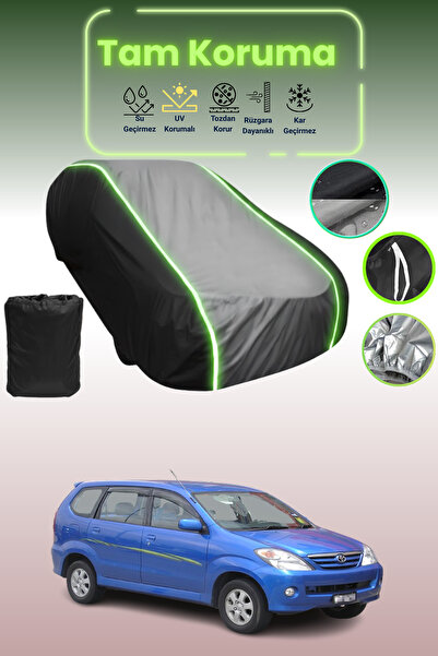 Dokaca Neo غطاء حماية متوافق مع سيارة تويوتا أفانزا قماش مجدّل باللون الأسود_...