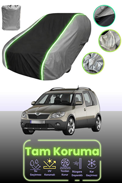 Dokaca Neo غطاء حماية للسيارة باللون الرمادي والأسود والرمادي النيون قماش مجد...