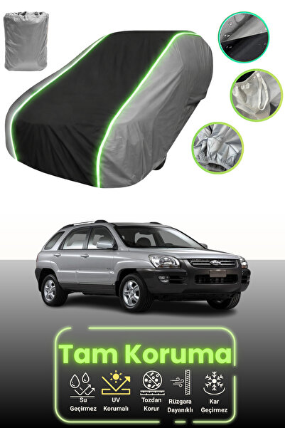 Dokaca Neo غطاء حماية للسيارة باللون الرمادي والأسود والرمادي النيون قماش مجد...