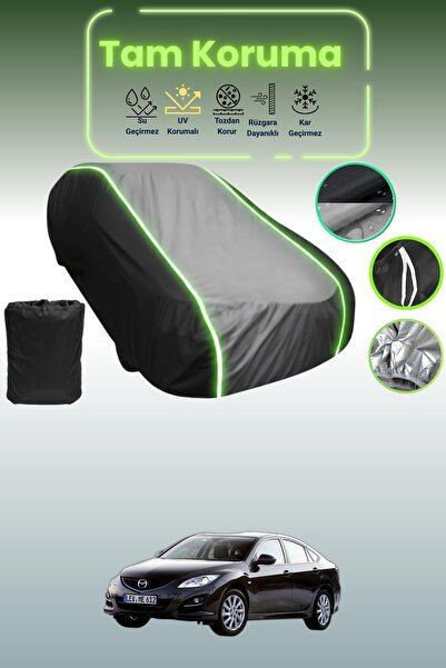 Dokaca Neo غطاء حماية متوافق مع سيارة مازدا قماش مجدّل 2 هاتشباك باللون الأسو...