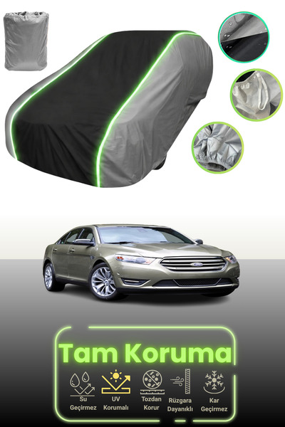 Dokaca Neo Grey.Black.Grey Neon Corded Fabric Ford Taurus 2012 - 2019 Compati...