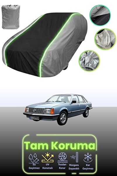 Dokaca Neo غطاء حماية للسيارة باللون الرمادي والأسود والرمادي النيون قماش مجدّل متوافق مع أوبل سيناتور