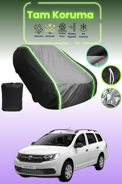 Dokaca Neo غطاء حماية متوافق مع سيارة داسيا لوجان Mcv باللون الأسود_الرمادي_ا...