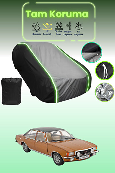 Dokaca Neo غطاء حماية متوافق مع سيارة أوبيل كومودور B باللون الأسود_الرمادي_الأسود نيون قماش مجدّل