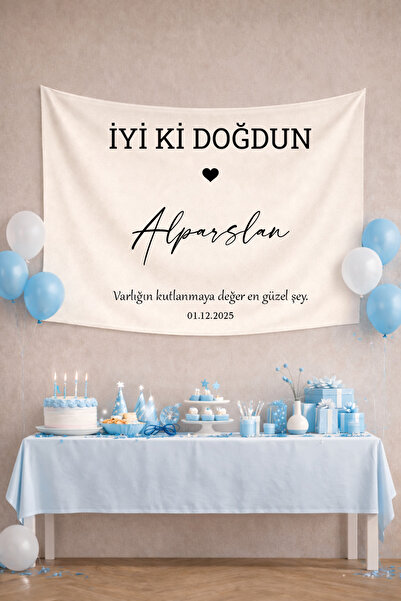 Jozia Kişiye Özel Doğum Günü Duvar Flaması / Duvar Süsü / Parti Flaması / Par...