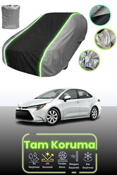 Dokaca Neo غطاء حماية للسيارة باللون الرمادي والأسود والرمادي النيون قماش مجد...