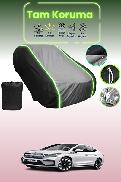 Dokaca Neo غطاء حماية متوافق مع سيارة سكودا إنياك كوبيه قماش مجدّل باللون الأ...