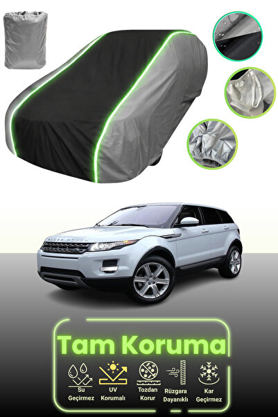 Dokaca Neo غطاء سيارة متوافق مع لاند روفر رينج روفر إيفوك قماش مجدّل ذات الخمسة أبواب 2015 - 2018 باللون الرمادي والأسود والرمادي النيون