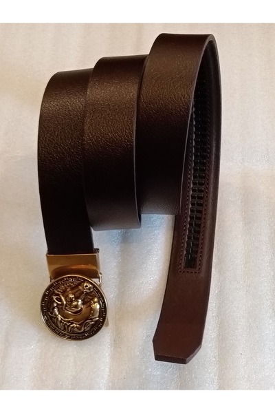 Butik Tülin Unisex Authentic Genuine Cowhide Leather Brown Bronze Round Horse...