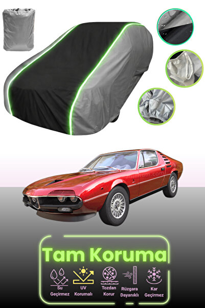 Dokaca Neo غطاء حماية للسيارة باللون الرمادي والأسود والرمادي النيون قماش مجد...