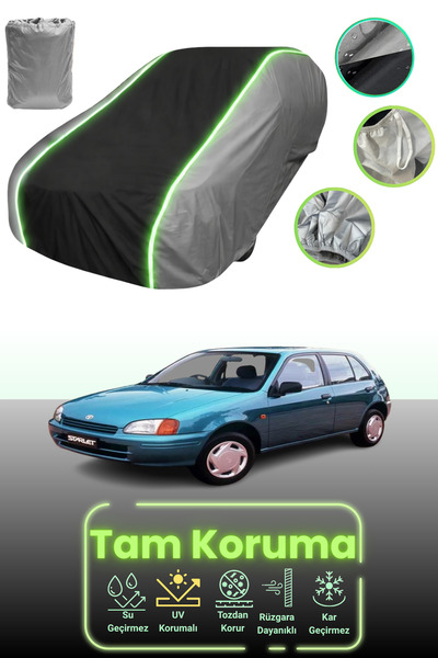 Dokaca Neo غطاء حماية للسيارة باللون الرمادي والأسود والرمادي النيون قماش مجد...